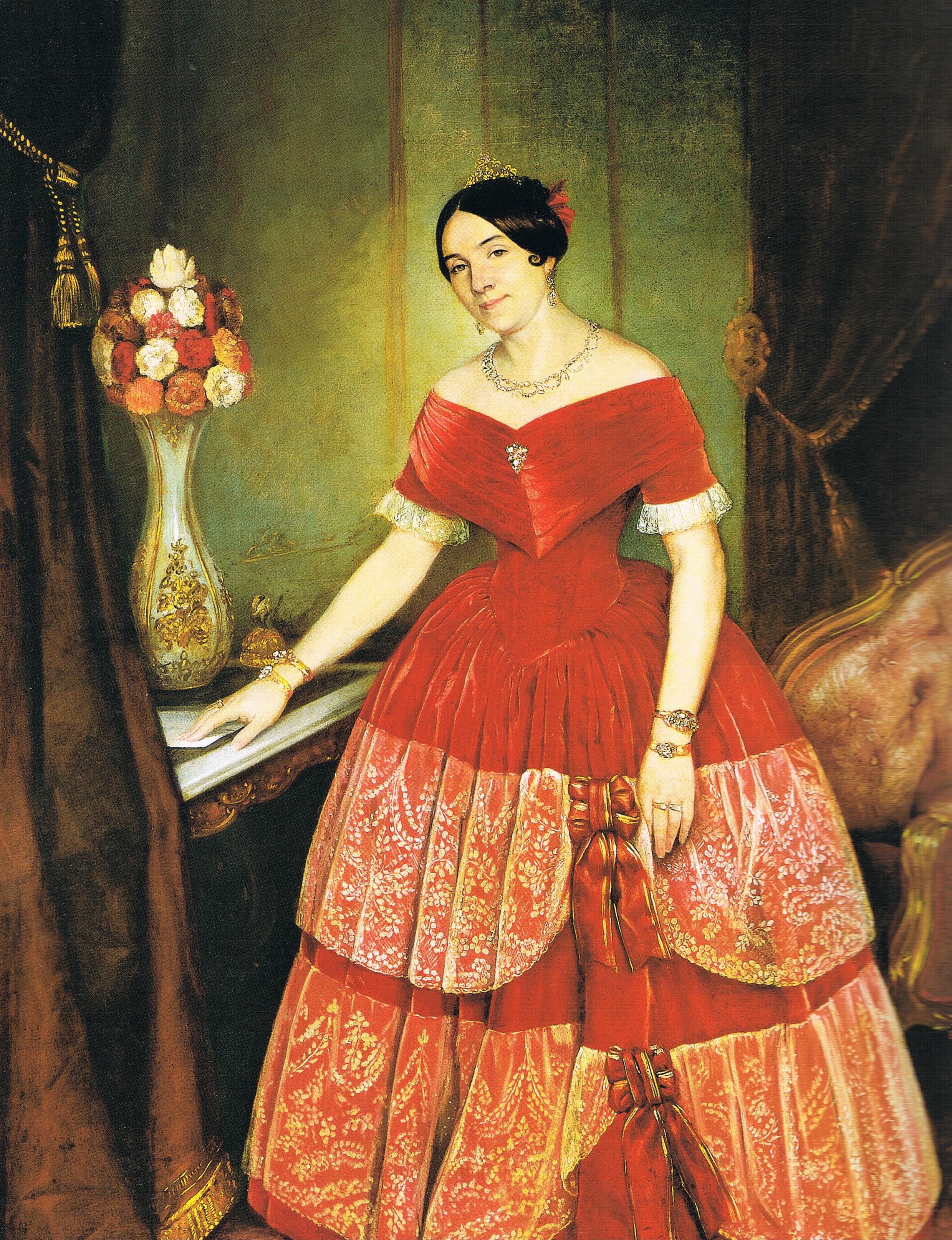 Retrato de Manuelita Rosas - Prilidiano Pueyrredón - Óleo 1851