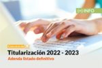 Adenda listado definitivo de espacios curriculares por zona y agrupamientos: concurso titularización Nivel Superior 2022