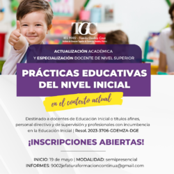 El IES Tomás Godoy Cruz lanza nuevas postitulaciones para docentes de Nivel Inicial