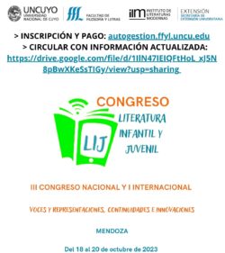 III Congreso Nacional de Literatura Infantil y Juvenil  I Congreso Internacional de Literatura Infantil y Juvenil